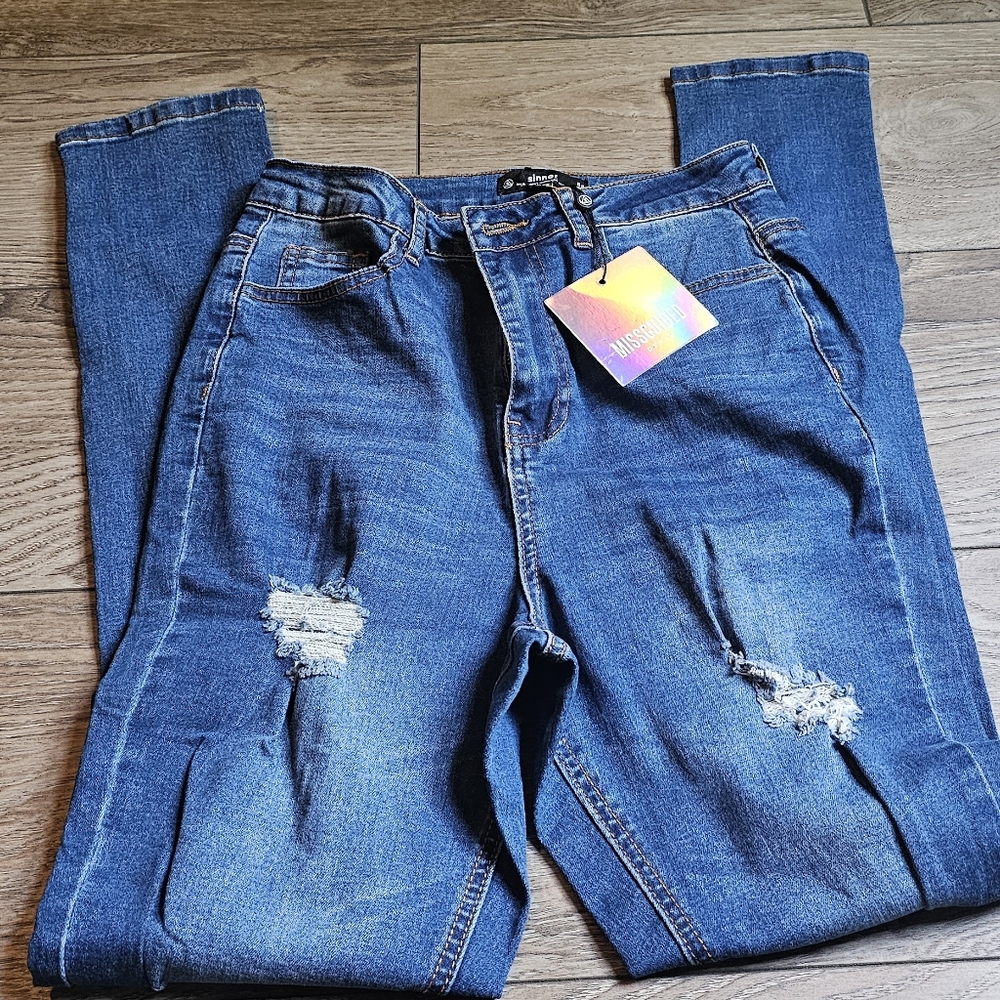 High waisted jeans